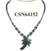 Hematite Coconut tree Pendant Beads Stone Chain Choker Fashion Women Necklace